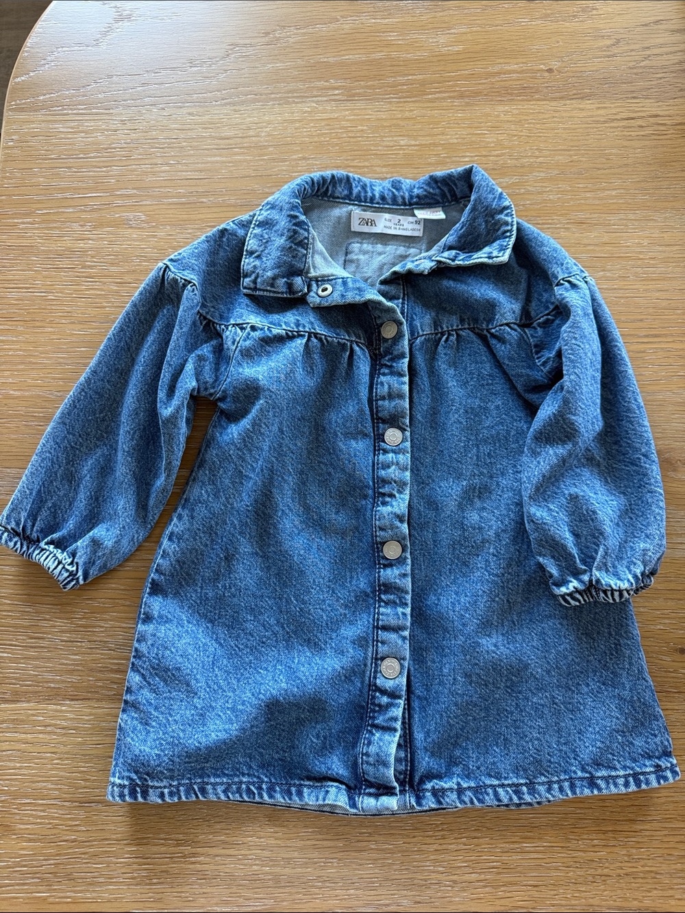 Zara Girls Dark Blue Denim Jacket Dress